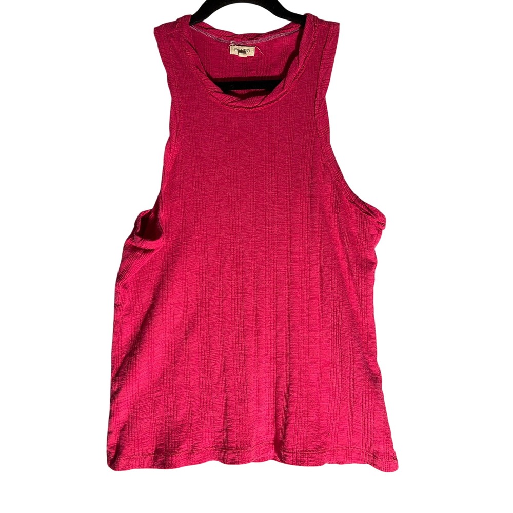 Pilcro large textured pink tank